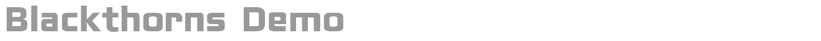 Blackthorns font preview